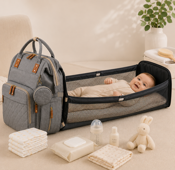 TinyEase™ Roamer Diaper Backpack & Travel Cot