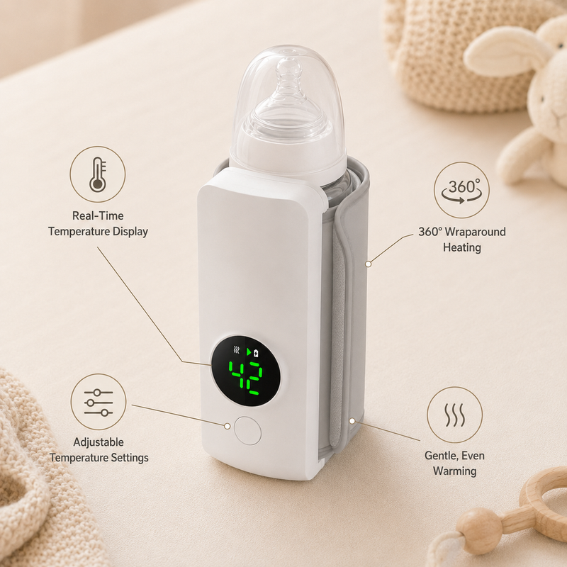 TinyEase™ Portable Digital Baby Bottle Warmer