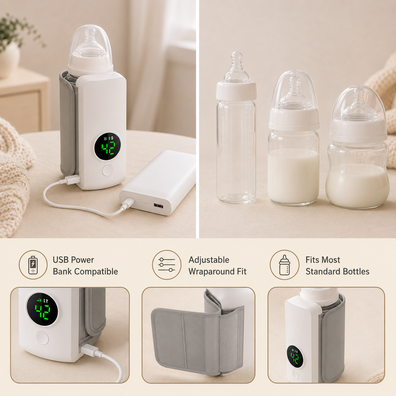 TinyEase™ Portable Digital Baby Bottle Warmer