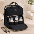 Foldable Mom Diaper Backpack with Convertible Travel Cot