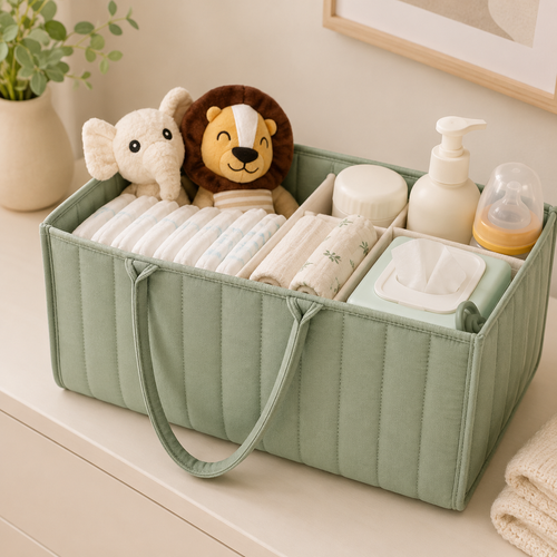 Baby Diaper Caddy Organiser with Carry Handles